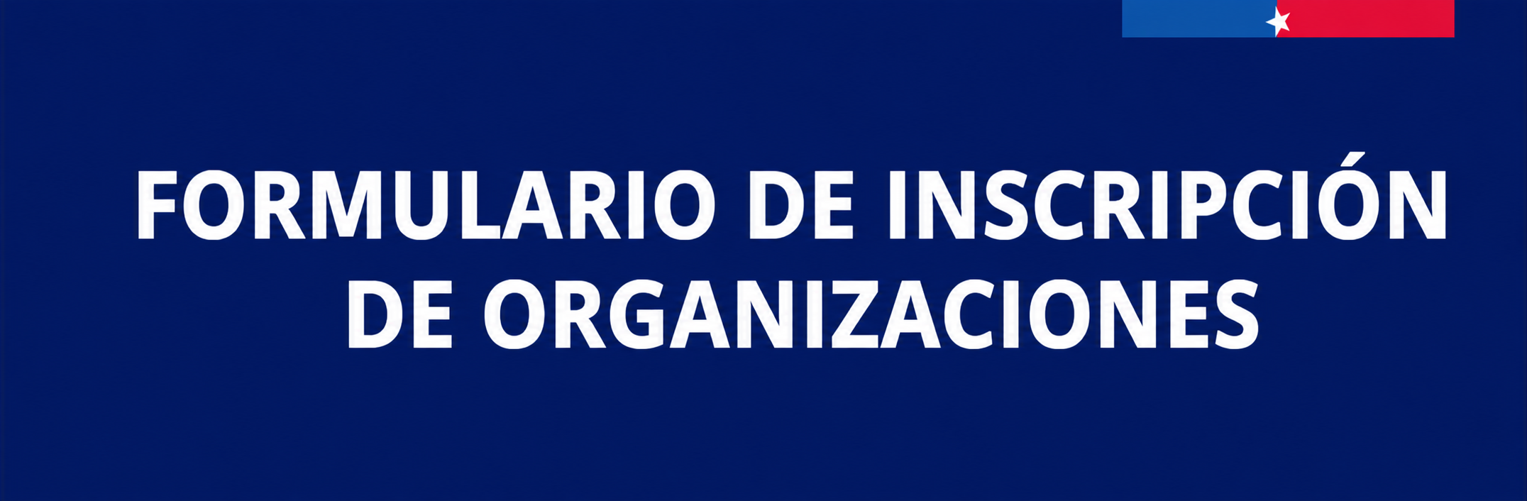 Formulario de inscripción de organizaciones